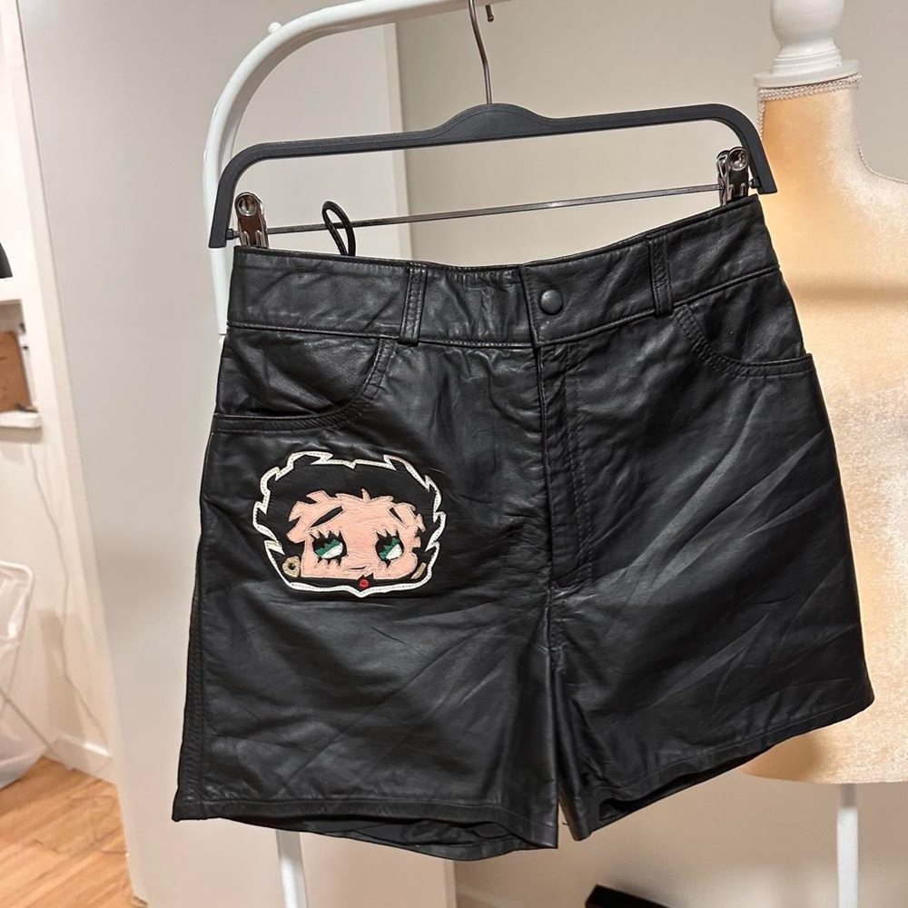 RARE Vintage genuine leather Betty Boop shorts